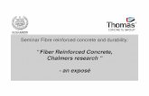 Fiber Reinforced Concrete, Chalmers research “ - an concrete σ fct ∆l w FRC Concrete w l ∆l w ≈ 0.05 mm w c ≈ 0.3 mm w = lf / 2 Fibre contribution Residual tensile stress