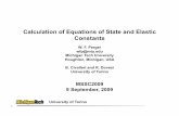 Calculation of Equations of State and Elastic Constants · Calculation of Equations of State and Elastic Constants W. F. Perger ... i Stress/strain ... 22 ε 5 ≡ε 13 +ε 31 ε