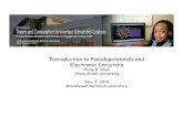 Introduction to Pseudopotentials and Electronic Structure · Introduction to Pseudopotentials and Electronic Structure ... Birth of computational electronic structure theory? ...