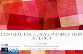 CENTRAL EXCLUSIVE PRODUCTION AT LHCB  EXCLUSIVE PRODUCTION AT LHCB 1 G. Veneziano Experimental Particle Physics seminar, University of Oxford, 17/01/2017