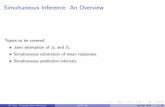 Simultaneous Inference: An Overview - Statistics …riczw/teach/STAT540_F15/Lecture/lec05.pdf · Statement Con dence Coe cient We learned how to construct individual CIs for 0 and