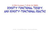 3.320: Lecture 7 (Feb 24 2005) DENSITY-FUNCTIONAL … · density-functional theory, and density-functional practice ... r rr l r rr rr r l mmom r rr l 2 * * 1 2 ... 8/16/2005 6:49:26