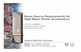 Beam Source Requirements for High Beam Power home. · PDF fileBeam Source Requirements for ... γ = electron beam Lorentz factor With existing undulator ... Booster Synchrotron APS