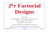2kr Factorial r Factorial Designs - cse.wustl.edu jain/cse567-08/ftp/k_182kr.pdf · PDF file2kr Factorial r Factorial Designs ... Confidence intervals are calculated using t [1-α/2;2k