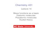 Chemistry 431 - Nc State Universityfranzen/public_html/CH431/lecture/lec_14.pdf · Chemistry 431 Lecture 14 ... Organic chemistry. The simplest of these is ethylene. Ethylene ...