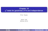 Chapter 10 2 tests for goodness of fit and independencegptesler/186/slides/ch10slides_18-handout.pdf · weights) with Mendelian genetics (discrete traits), and developed much of population