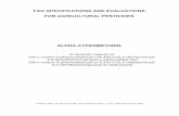 FAO SPECIFICATIONS AND EVALUATIONS · The alpha-cypermethrin content shall be declared (g/kg) and, when determined, the average measured content shall not differ from that declared