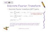 Discrete Fourier Transform - VLSI Signal Processing Lab, …twins.ee.nctu.edu.tw/courses/dsp_08/Chap9-FFT.pdf ·  · 2008-05-19Discrete Fourier Transform ... • By symmetry property,