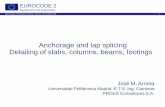 Anchorage and lap splicing Detailing of slabs, columns ...eurocodes.jrc.ec.europa.eu/doc/1110_WS_EC2/...EC2WS_Arrieta_Detai… · Anchorage and lap splicing . Detailing of slabs,