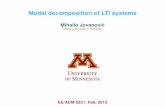Model decomposition of LTI systems - Electrical and ... decomposition of LTI systems Author Mihailo Jovanovic, University of Minnesota Subject Linear Systems Created Date 10/8/2013