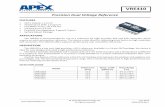 VRE410 - Apex Microtechnology - Power Operational ... converters. The VRE410 offers superior performance over monolithic references. DESCRIPTION The VRE410 is a low cost, high precision,