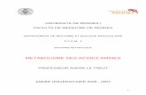 metabolisme Des Acides Aminessebastien.tronel.free.fr/Cours M2/Metabolisme des AA.pdf · 1 universite de rennes i faculte de medecine de rennes departement de biochimie et biologie