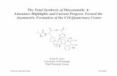 The Total Synthesis of Diazonamide A: Literature ...ccc.chem.pitt.edu/wipf/Topics/Erick.pdfPresentation Outline θ Background, biochemical studies and structural assignments θ Total