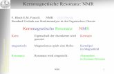 Kernmagnetische Resonanz: NMR - Chair Prof. Dick ... · PDF fileν= gNµNH/h NMR Resonanz. NMR 8 A. Slenczka Institut für Physikalische und Theoretische Chemie Universität Regensburg