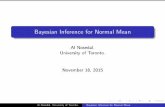 Bayesian Inference for Normal Mean - University of Torontonosedal/sta313/sta313-normal-mean.pdf · Bayesian Inference for Normal Mean. ... (1 ) 100% Bayesian ... where the z-value