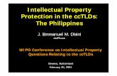 Intellectual Property Protection in the ccTLDs: The ... · Intellectual Property Protection in the ccTLDs: ... Levi’s, Shell, Disney, Nike) Philippine IPR Laws ... E-Commerce Act