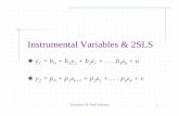 Instrumental Variables & 2SLS - University of Victoriaweb.uvic.ca/~hschuetz/econ499/iv.pdf · Regression Case We can show that if ... More on 2SLS (cont) ... Testing for Endogeneity