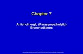 Anticholinergic (Parasympatholytic) Bronchodilators · Afferent impulse to CNS = reflex cholinergic ... β-Adrenergic and anticholinergic agents in ... For long-acting drugs:
