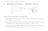 1 Bending of beams – Mindlin theory - FSv CVUT: katedra …mech.fsv.cvut.cz/~zemanj/teaching/mk10/lectures/lectur… ·  · 2006-01-111 BENDING OF BEAMS – MINDLIN THEORY 1 1