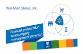 Wal-Mart Stores, Inc.s2.q4cdn.com/056532643/files/doc_financials/2017/Q1/Presentation...Wal-Mart Stores, Inc. Q1 bps Δ1 Gross profit rate 24.7% 60 bps Operating expenses as a percentage