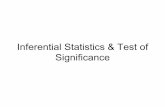 Inferential Statistics & Test of Significanceutminers.utep.edu/crboehmer/Inferential Statistics Test of...move beyond description to inferential ... significance we are willing to