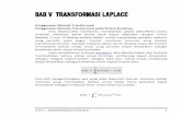 Penggunaan Metode Transformasi Penggunaan Metode ...sigitkus.lecture.ub.ac.id/files/2012/12/transformasi-laplace.pdf · bab V – TRANSFORMASI LAPLACE 1 ... Ingat bahwa ejωt berbentuk