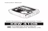 Earth Resistance/ Earth Resistivity Tester KEW 4106 is a 2/ 3/ 4-Wire Digital Earth Resistance/ Earth Resistivity Tester equipped with a microcomputer and can measure earth resistances