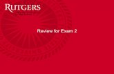 Review for Exam 2 - Rutgers University mmm431/quant_methods_S15/Exam2_Review.pdf01:830:200 Spring 2015 Exam 2 Review D E Population distributions Sampling distributions V V V 01 4