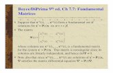 Boyce/DiPrima 9 ed, Ch 7.7: Fundamental Matriceszheng/ODE_09Fall/ch7_7.pdf · Fundamental Matrices and General Solution The general solution of x' = P(t)x can be expressed x = ΨΨΨΨ(t)c,
