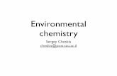 Environmental chemistry - cheskis/lectures/Resources/Lecture1.pdfThe course structure • Atmospheric chemistry and air pollution! • Stratospheric chemistry, the ozone holes! •