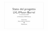 Stato del progetto LVL1Muon Barrel - infn.it · Stato del progetto ... • Integrazione con MDT ed il resto dei rivelatori ... 31.10.2005 deﬁnizione sistema ﬁnale low voltage