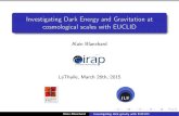 Investigating Dark Energy and Gravitation at · PDF fileInvestigating Dark Energy and Gravitation at cosmological scales with EUCLID ... (L.Moscardini, ... Investigating Dark Energy