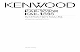INSTRUCTION MANUAL - KENWOODmanual.kenwood.com/files/B60-4527-08.pdf6 KAF-3030R/1030 (En) + – – + SPEAKERS (A or B : 4–16Ω, A and B : 8–16Ω) R A B L TAPE MD/CD-R REC PLAY