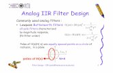 Analog IIR Filter Design - National Chiao Tung Universitytwins.ee.nctu.edu.tw/courses/dsp_09/Chap7-Filter Design-IIR.pdf · Filter Design - IIR (cwliu@twins.ee.nctu.edu.tw) 1 Analog