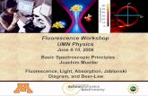 Fluorescence Workshop UMN Physics · Fluorescence Workshop UMN Physics June 8-10, ... thus cf= λ hc Ehf λ == Basic ... 10 OD for every 100 photons entering the sample, 100 leave