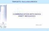 COMMUNICATION WITH BOGS SWIFT MESSAGES€¦ · BOGS will proceed with the validation of the incoming messages against the static data stored at its ... Processing Command -MT530-
