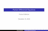 Partial Differential Equations - tat. kokkotas/Teaching/Num_Methods... · PDF filePartial Di erential Equations Kostas Kokkotas December 15, 2014 Kostas Kokkotas Partial Di erential