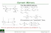 Current Mirrors - Michigan State University · Current Mirrors . 2 11 1 1 2 22 2 2 12 ()/2 ... (Cadence LVS, DRC,..) ECE 410, ... to activate (or not) a select current mirror.