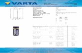Varta Industrial 4006 - RS Components Consumer Batteries GmbH & Co. KGaA Subject to change without prior notice Alfred-Krupp-Str. 9, 73479 Ellwangen/Germany Page 1 / 1 Title Varta