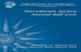 Macedonian Society Annual Ball Annual Ball 2007 Programme (web... · PDF file2008-04-27 · Macedonian Society Annual Ball 2007 Saturday, ... Marylebone, London W1U 5AS Tel: 020 7487