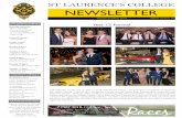 CE R E D ET Α Ω O ST LAURENCE’S COLLEGE E EF A … · S T L L O L A U R E NCE ’ S C E G E NEWSLETTER Α Ω ET E F A C E R E D O E R ST LAURENCE’S COLLEGE UPCOMING EVENTS.