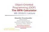 Object-Oriented Programming (OOP)seg.ece.upatras.gr/Courses/MIM/Labs/3rdLab/LegoIn... · Object-Oriented Programming (OOP) The RPN Calculator ... diagram. The constituent components