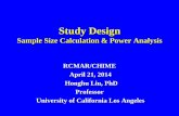 Sample Size & Power Analysis - UCLA · α= ob rejecting H H ... Sample Size Calculation and Power Analysis of Changes in Mean Response Over Time. Journal of communication in Statistics