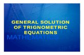 GENERAL SOLUTION OF TRIGNOMETRIC EQUATIONS · Geometrical interpretation If z z are two complex Geometrical interpretation of complex numbers If z1,z2 are two complex numbers , the