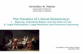 The Paradox of Liberal Democracy - Κέντρο Λειτουργίας …users.uoa.gr/~ahatzis/FHW.pdf · 2013-07-24 · The Paradox of Liberal Democracy: I. Majority, Individual