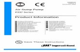 Product Information, P237 Series, Air Sump Pump Information Save These Instructions 04585154 Edition 1 November 2005 Air Sump Pump P237 Series Product Information ... Válvula de corte