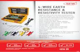 4-wire earth resistance & resistivity tester€¢ Earth resistivity (ρ) test. • Earth testing at 20Ω, 200Ω, 2000Ω. • Earth voltage measuring : 0~300V AC. • Automatic C spike