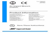 Product Information, Air Impact Wrench, Model 2115P4Ti · Parts and Maintenance ... Schlagvorrichtung an jeder Verbindung ohne interne Sperre installieren, ... Product Information,