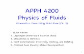 APPH 4200 Physics of Fluids - Columbia Universitysites.apam.columbia.edu/courses/apph4200x/Lecture-4.pdf · APPH 4200 Physics of Fluids ... If u and v are vectors, ... Tensors, and
