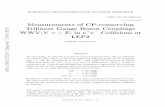 19November2009 Measurements of CP-conserving … · Measurements of CP-conserving Trilinear Gauge Boson Couplings WWV ... Deputy Spokesperson from 1989 to 1994. ... rua S˜ao Francisco